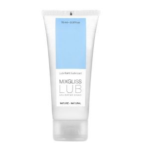 MIXGLISS WATER BASED NATURAL 70ML é um Óleo e Lubrificante extremamente agradável á base de água.