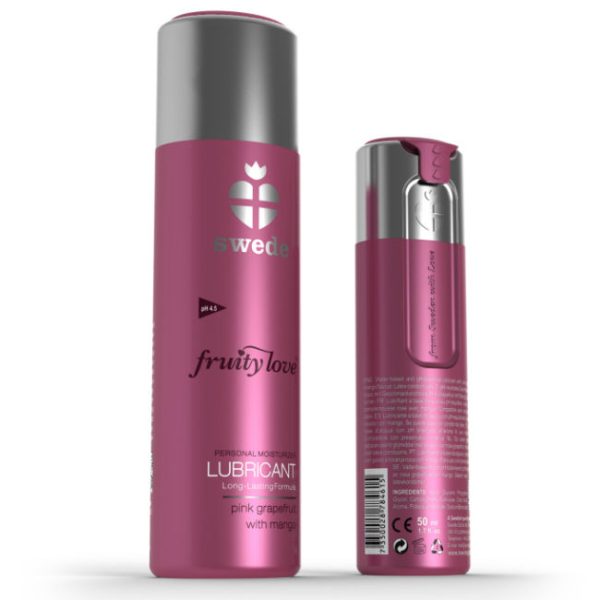 SWEDE FRUITY LOVE LUBRICANT PINK GRAPEFRUIT WITH MANGO 100 ML é um Óleo e Lubrificante extremamente agradável comestível.