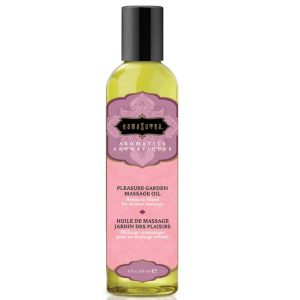 KAMASUTRA AROMATIC MASSAGE OIL PLEASURE GARDEN é um Óleo, Lubrificante e Creme com efeito afrodisíaco.