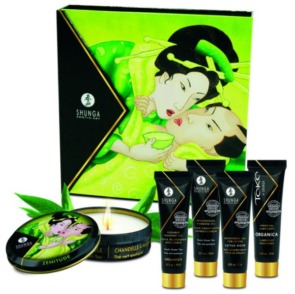 GEISHA SECRET KIT EXOTIC GREEN TEA é um Óleo, Lubrificante e Creme com efeito afrodisíaco.