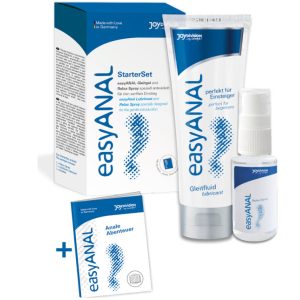 EASY ANAL STARTER SET  LUBRICANTE + RELAX SPRAY é um Óleo e Lubrificante extremamente agradável com relaxante anal.