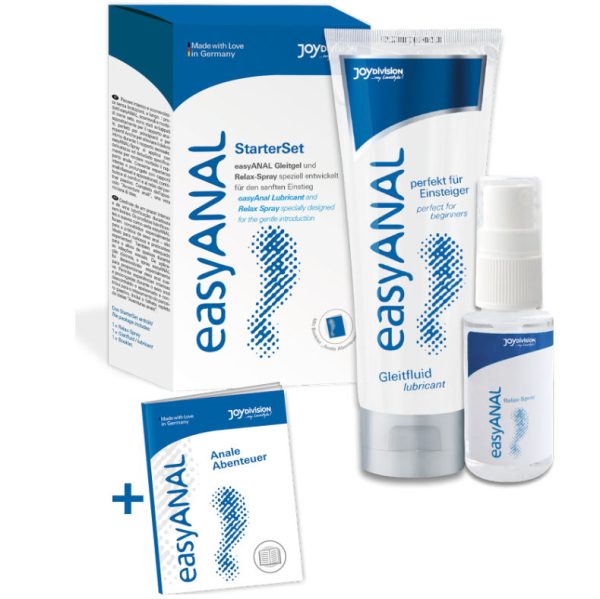 EASY ANAL STARTER SET  LUBRICANTE + RELAX SPRAY é um Óleo e Lubrificante extremamente agradável com relaxante anal.