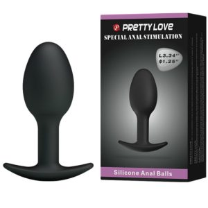 PRETTY LOVE ERGONOMIC SILICONE ANAL PLUG ANCHOR DESIGN 6.5 CM BLACK é um brinquedo sexual da gama dos Plugs, super confortável para maior prazer.