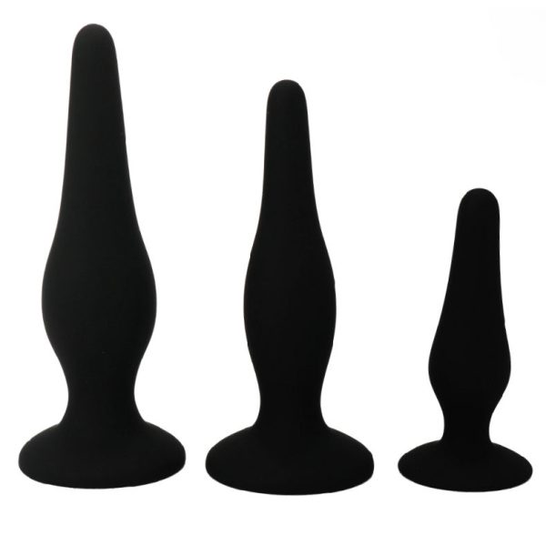 PRETTY BOTTOM - BEGGINER'S ANAL KIT SILICONE PLUGS é um brinquedo sexual da gama dos Dildos Anais, super confortável para maior prazer e limpeza.