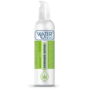 WATERFEEL LUBE CANNABIS 150ML EN IT NL FR DE é um Óleo e Lubrificante extremamente agradável comestível.