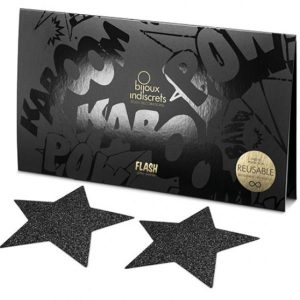 BIJOUX PEZONERAS FLASH STAR BLACK é uma Lingerie que se equadra na Lingerie feminina. Erótica e atraente. Resistente e segura.