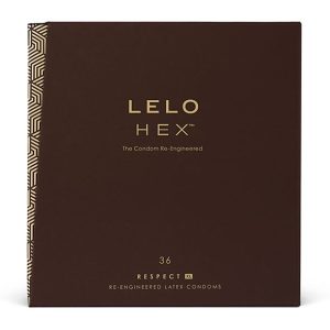 LELO HEX CONDOMS RESPECT XL 36 PACK são preservtivos tamanho xxl, para maior segurança e sensibilidade. Super saborosos.