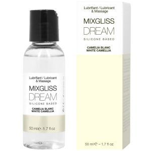 MIXGLISS DREAM SILICONE LUBRICANT WHITE CAMELLIA 50 ML é um Óleo e Lubrificante extremamente agradável com sabor.