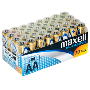 MAXELL BATTERY ALCALINA AA LR6 PACK*32 UDS é um artigo que pertence à gama de baterias, para que nunca lhe falte a pilha.