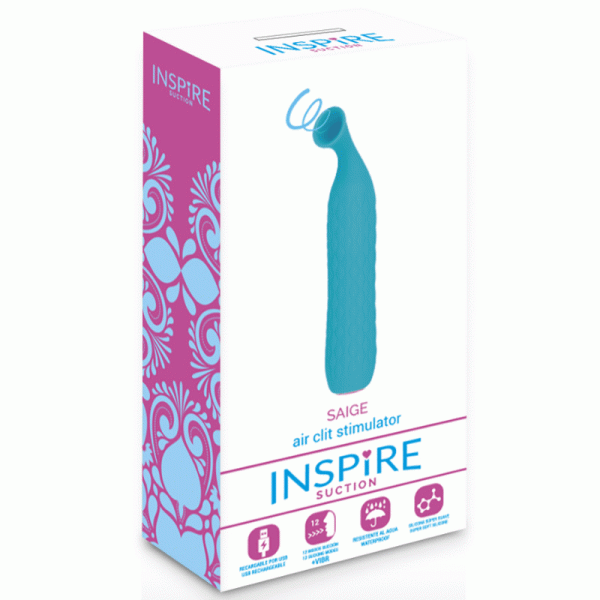 INSPIRE SUCTION SAIGE TURQUOISE é um brinquedo sexual da gama dos estimuladores, super potentes, eficazes e seguros.