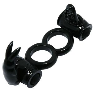 BAILE SWEET RING DOUBLE RING WITH DOUBLE RABBIT é um brinquedo sexual adequado ao homem, super potente e confortável.