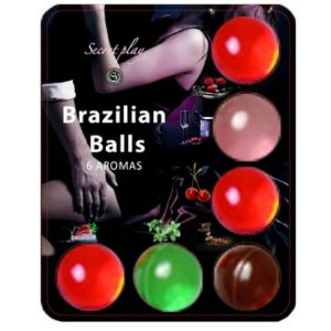 SECRETPLAY BRAZILLIAN BALLS LUBRICANT HOT BALLS 6 UNITS é um Óleo, Lubrificante e Creme com efeito afrodisíaco.