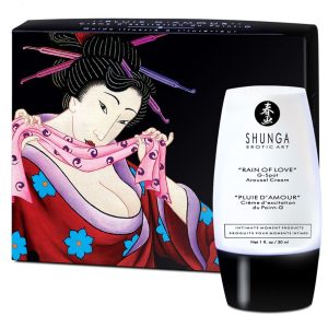 SHUNGA RAIN OF LOVE G-SPOT AROUSAL CREAM é um Óleo e Lubrificante para Orgasmo feminino e estimulação do Punto G