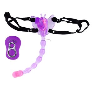 BAILE BUTTERFLY STRAP ON PURPLE é um brinquedo sexual da gama dos Cintos de Vibração, para maior prazer e conforto.