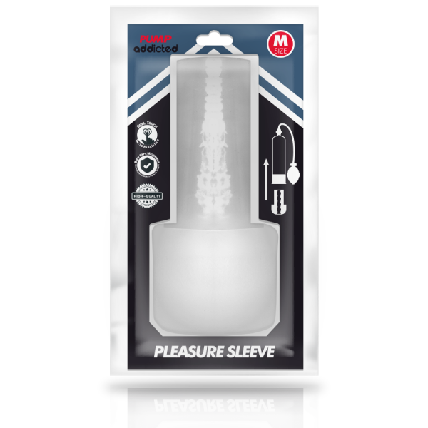 PUMP ADDICTED PLEASURE SLEEVE é um brinquedo sexual adequado ao homem, super potente e confortável.