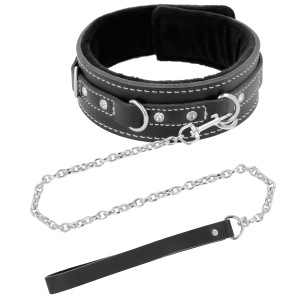 DARKNESS BLACK FURRY COLLAR WITH LEASH é um brinquedo sexual da gama Fetiche e Bondage relacionada com BDSM e Acessórios.