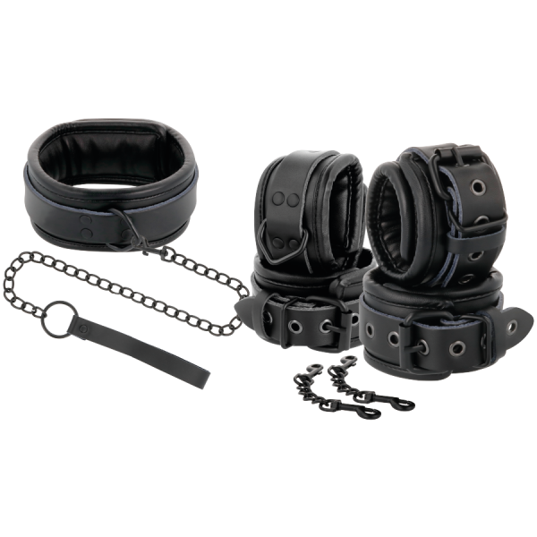 DARKNESS LEATHER AND HANDCUFFS BLACK é um brinquedo sexual da gama Fetiche e Bondage relacionada com Esposas.