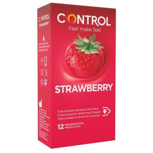 CONTROL ADAPTS STRAWBERRY 12 UNITS são preservtivos com aromas, para maior segurança e sensibilidade. Super saborosos.