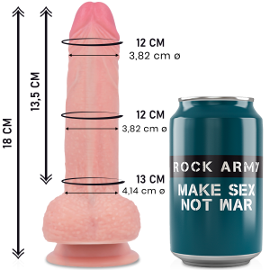 ROCKARMY LIQUID SILICONE PREMIUM MUSTANG REALISTIC 18CM é um brinquedo sexual da gama dos Strapon Dildos, para um maior prazer anal.