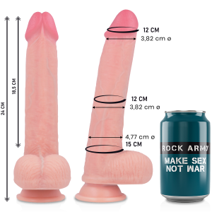 ROCKARMY LIQUID SILICONE PREMIUM KINGCOBRA REALISTIC 24CM é um brinquedo sexual da gama dos Strapon Dildos, para um maior prazer anal.