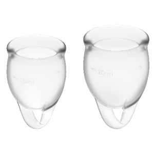 SATISFYER FEEL CONFIDENT MENSTRUAL CUP CLEAR  15+20ML é um artigo de Parafarmácia, extremamente eficaz, seguro e fiável para o que procura