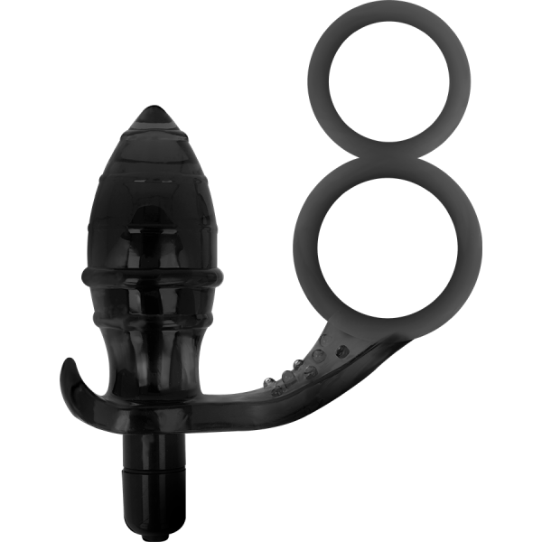 ADDICTED TOYS ANAL PLUG WITH DOUBLE BLACK RING é um brinquedo sexual da gama dos Vibradores anais, super potente para maior prazer.