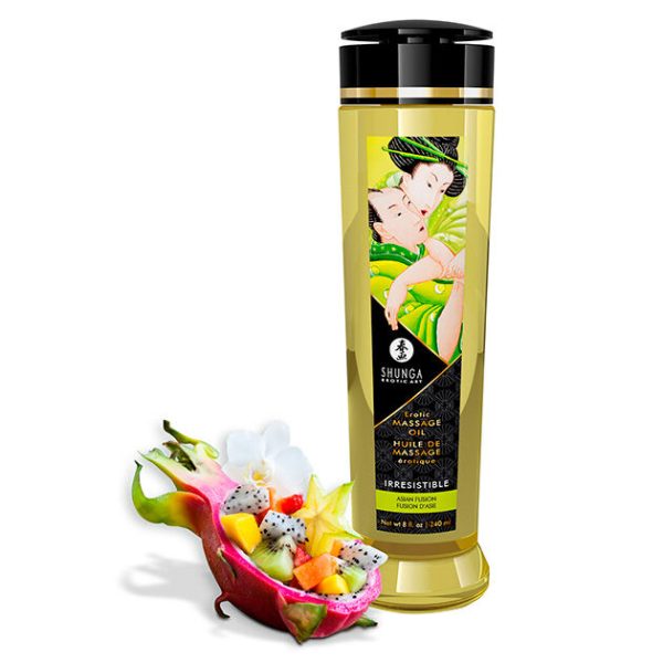 SHUNGA EROTIC MASSAGE OIL IRRESISTIBLE 240ML é um Óleo, Lubrificante e Creme com efeito afrodisíaco.