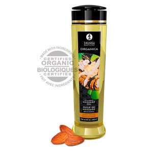 SHUNGA KISSABLE MASSAGE OIL ORGANICA 240ML é um Óleo, Lubrificante e Creme com efeito afrodisíaco.