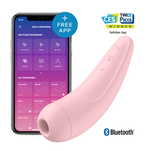 SATISFYER CURVY 2+  PINK é um brinquedo sexual da gama dos Vibradores com APP, super potente e confortável.