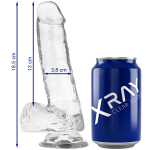 XRAY CLEAR COCK WITH BALLS  18.5CM X 3.8CM é um brinquedo sexual da gama dos Strapon Dildos, para um maior prazer anal.