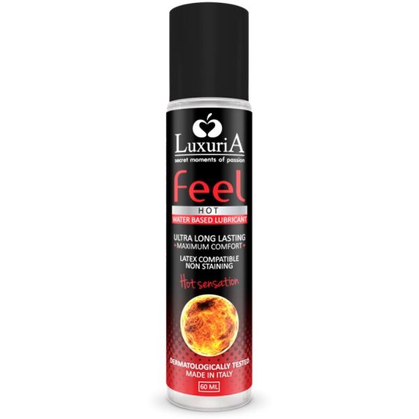 LUXURIA FEEL HOT SENSATION WATER BASED LUBRICANT 60 ML é um Óleo, Lubrificante e Creme com efeito afrodisíaco.