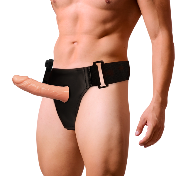 HARNESS ATTRACTION BENNY STRAP-ON HOLLOW EXTENDER  VIBRATOR 15 X 4.5 CM é um brinquedo sexual adequado ao homem, super potente e confortável.