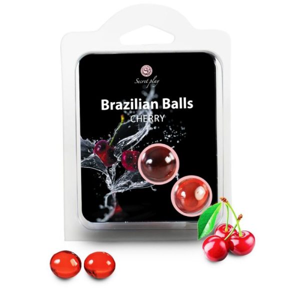 SECRETPLAY BRAZILIAN BALLS CHERRY é um Óleo e Lubrificante com efeito calor, para maior prazer.