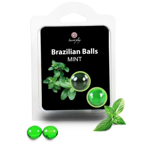 SECRETPLAY 2 BRAZILIAN BALLS MINT é um Óleo, Lubrificante e Creme com efeito afrodisíaco.