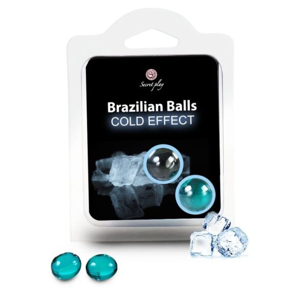 SECRETPLAY BRAZILIAN BALLS COLD EFFECT 2 UNITS é um Óleo, Lubrificante e Creme com efeito afrodisíaco.