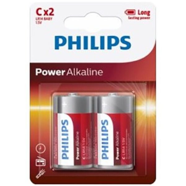 PHILIPS POWER BATTERIES PILA C LR14 PACK 2 é um artigo que pertence à gama de baterias, para que nunca lhe falte a pilha.