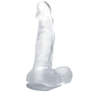 BAILE REALISTIC DILDO SUCTION CUP AND TESTICLES 16.7 CM - CLEAR é um brinquedo sexual da gama dos Masturbadores para mulheres, confortável e potente.