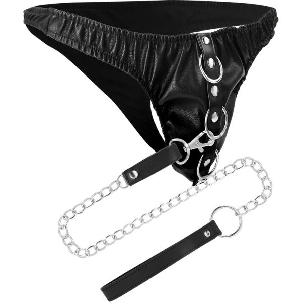 DARKNESS BLACK UNDERPANTS WITH LEASH é um brinquedo sexual da gama Fetiche e Bondage relacionada com BDSM e Acessórios.