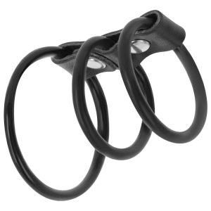 DARKNESS FLEXIBLE COCK RINGS SET OF 3 é um Acessórios para Pénis, super confortável para maior prazer.