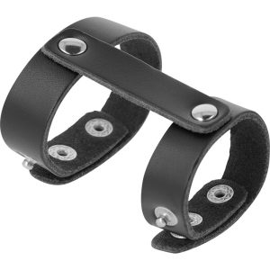 DARKNESS ADJUSTABLE LEATHER PENIS AND TESTICLES RING é um Acessórios para Pénis, super confortável para maior prazer.