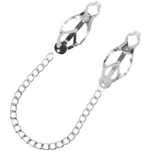 DARKNESS NIPPLE CLAMPS  WITH CHAIN é um brinquedo sexual da gama Fetiche e Bondage relacionada com BDSM e Acessórios.