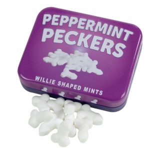 SPENCER & FLEETWOOD PEPERMINT PECKERS WILLIE SHAPED MINTS são Guloseimas Engraçadas, para momentos divertidos e atrevidos.