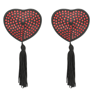 COQUETTE CHIC DESIRE NIPPLE COVERS HEART BLACK / RED é uma Lingerie que se equadra na Lingerie feminina. Erótica e atraente. Resistente e segura.