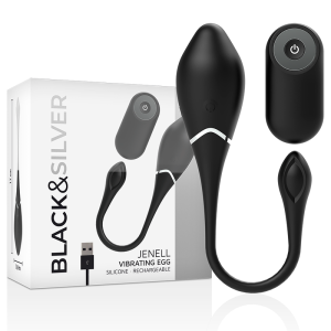 BLACK&SILVER JENELL RECHARGEABLE VIBRATING EGG é um brinquedo sexual dos estimuladores de clitóris, super potentes, eficazes e seguros.