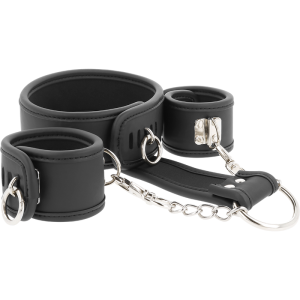 FETISH SUBMISSIVE LEATHER AND HANDCUFFS VEGAN LEATHER é um brinquedo sexual da gama Fetiche e Bondage relacionada com Esposas.