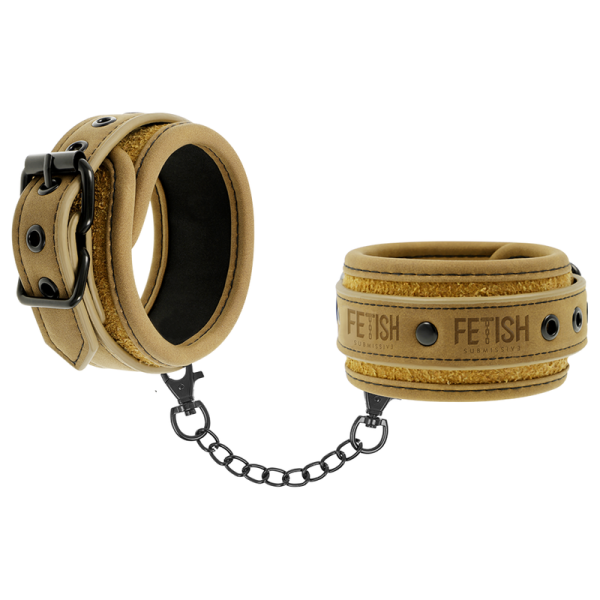 FETISH SUBMISSIVE ORIGIN HANDCUFFS VEGAN LEATHER é um brinquedo sexual da gama Fetiche e Bondage relacionada com Esposas.