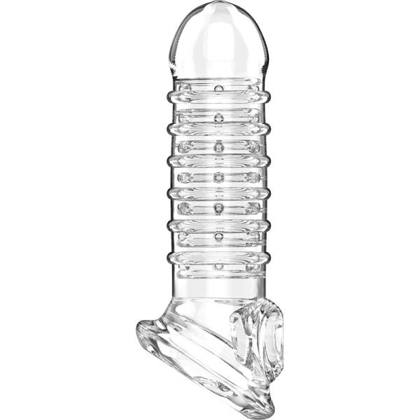 VIRILXL PENIS EXTENDER EXTRA COMFORT SLEEVE V15 TRANSPARENT é um extensão de pénis para aumentar o tamanho do pénis do homem.