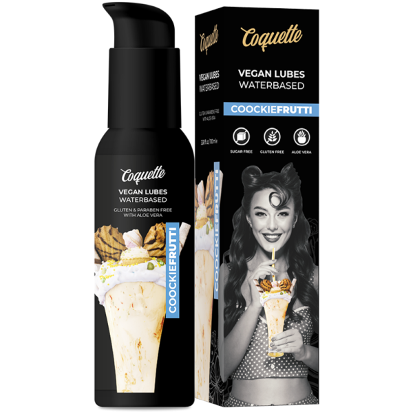 COQUETTE CHIC DESIRE PREMIUM EXPERIENCE 100ML VEGAN LUBES COOKIEFRUTTI é um Óleo e Lubrificante extremamente agradável comestível.