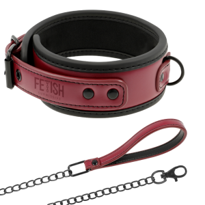 FETISH SUBMISSIVE DARK ROOM COLLAR WITH LEASH é um brinquedo sexual da gama Fetiche e Bondage relacionada com BDSM e Acessórios.