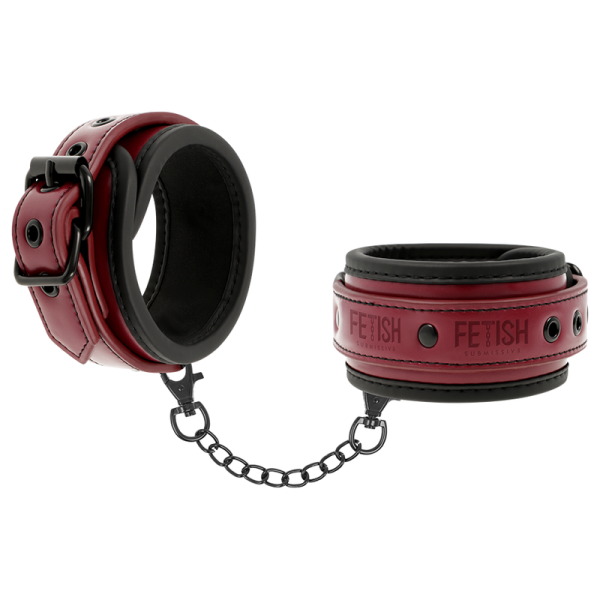 FETISH SUBMISSIVE DARK ROOM HANDCUFFS VEGAN LEATHER é um brinquedo sexual da gama Fetiche e Bondage relacionada com Esposas.